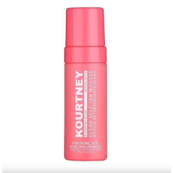 KOURTNEY Instant Self Tan Hyaluronic Acid Mousse Medium Clear DHA Fragrance Free - Picture 1 of 10